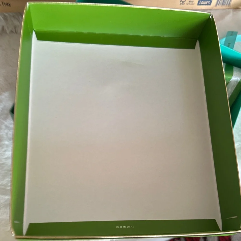 Kate Spade Green/Blue Gift Box with Blue Ribbon